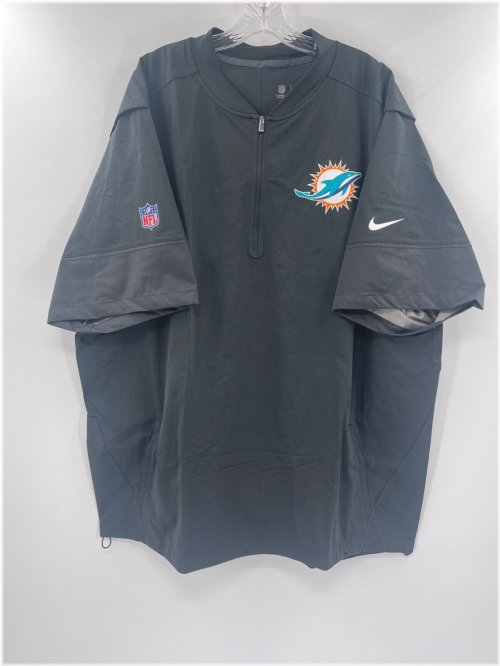 Miami Dolphins Nike Grey Windbreaker - Team Issued Size 3XL