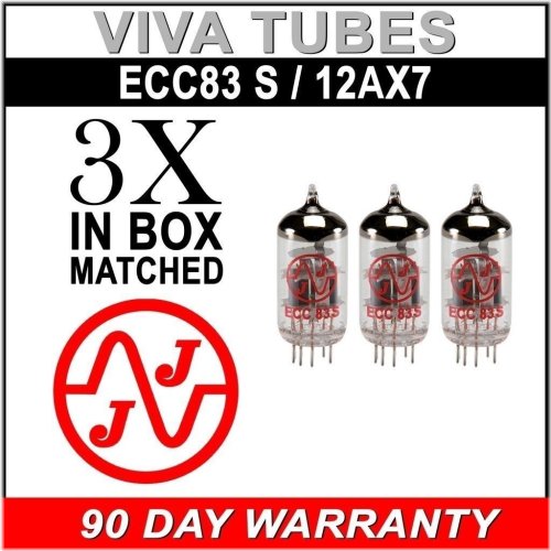 JJ Electronics Tesla 12AX7 ECC83-S Vacuum Tubes - Gain Matched Trio