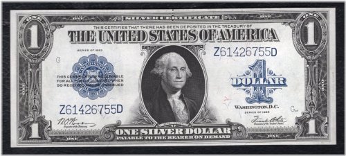 1923 Horseblanket Silver Certificate
