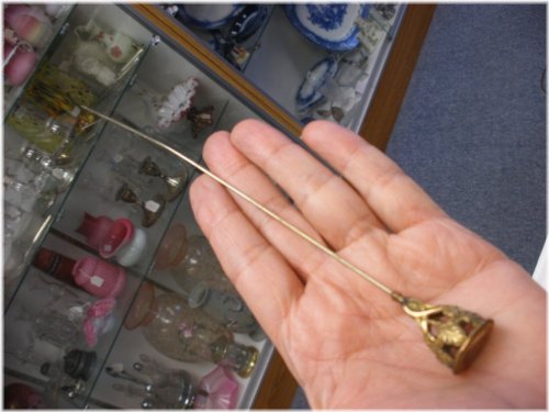 Ornate Monogrammed Hat Pin