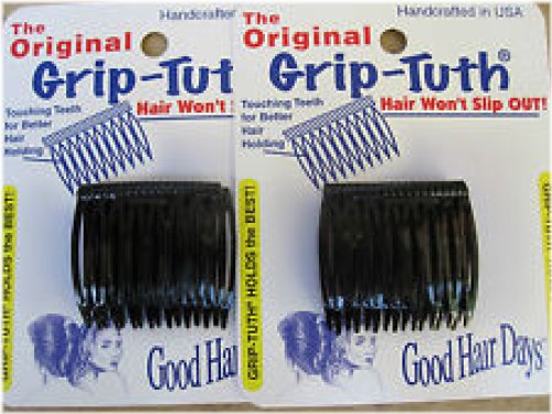 Black Grip Tuth Hair Combs Set