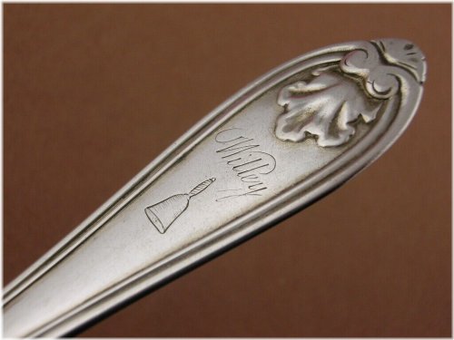 Victorian Coin Silver Josephine Tea Knife with Bell Crest, circa 1855