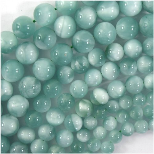 Green Moonstone Round Beads - Natural and Eye-Catching