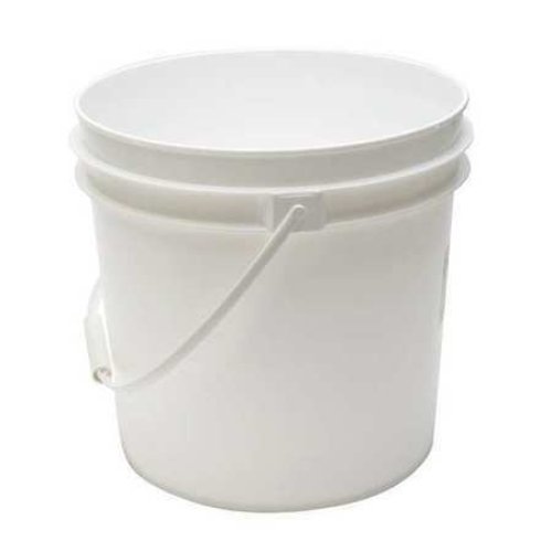 White Plastic Pail with Convenient Handle - 2 Gallon Capacity