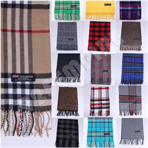 Cashmere Checkered Scarf Collection