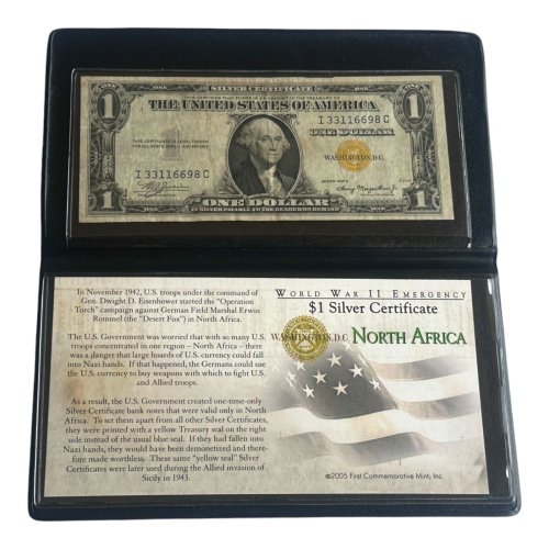 North Africa Yellow Seal $1 WWII Emergency Bank Note
