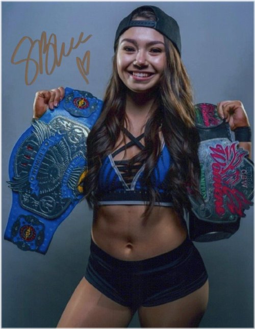 Skye Blue Authentic Signed Wrestling Photograph with COA