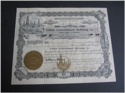 Vintage Central Oregon Oil and Gas Co. Stock Certificate - Idaho (1913)