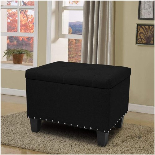 Tufted Lift-Top Storage Bench