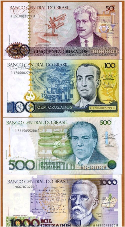 Brazilian Cruzados Banknote Set