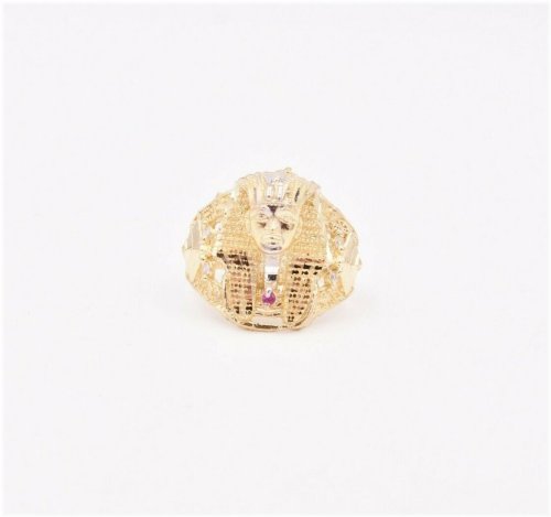 Golden Pharaoh Diamond Cut Ring