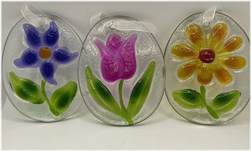 Floral Ribbon Sun Catchers