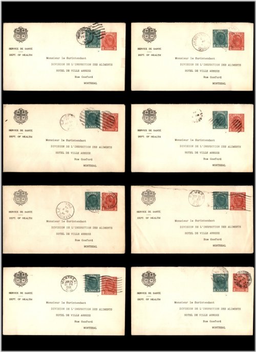 Canadian 1940s KGVI Compound Stationery Envelope Set