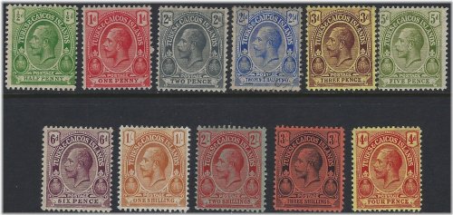 Turks & Caicos Colonial Stamp Collection - 1913 Series