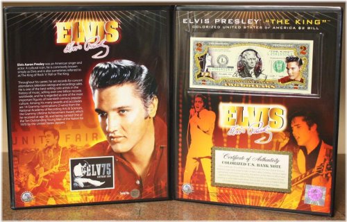 Presley Commemorative $2 Bill with Collectible Folio