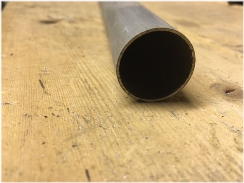 One Inch Aluminum Round Tubing with 12" Length and .035 Wall Thickness
