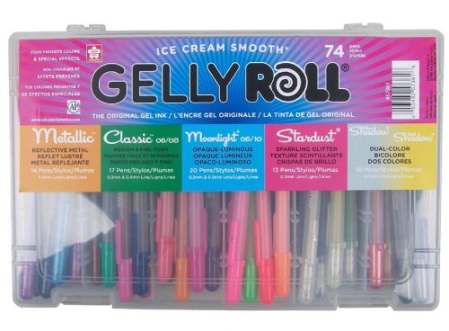 Gelly Roll 74-Piece Pen Set with Storage Case by Sakura