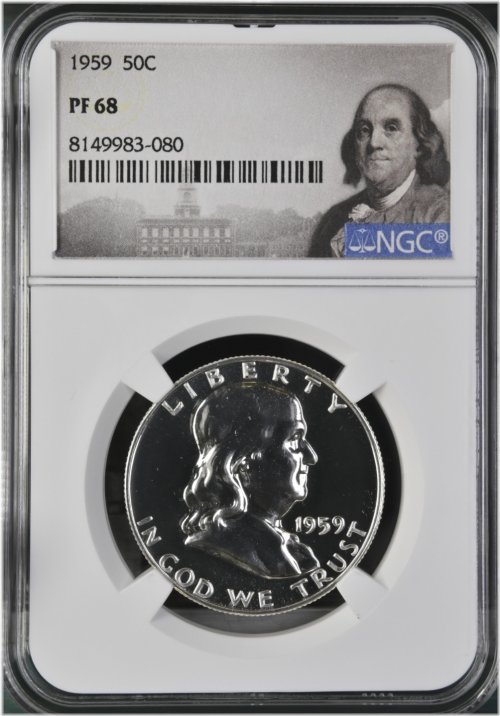 Benjamin Franklin Proof Half Dollar - 1959 NGC PF 68