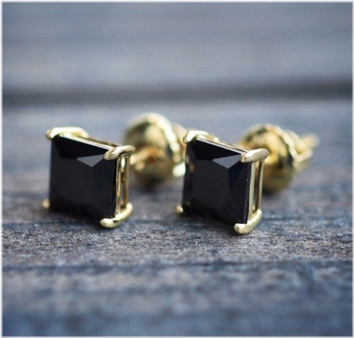 Black Onyx Stud Earrings