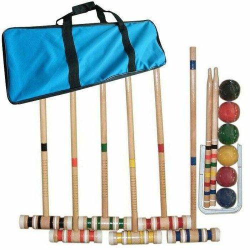 Meadow Master Croquet Kit: Portable Outdoor Game Set with Carrying Case