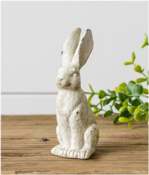 Hopper the Rustic Bunny - Handcrafted Resin Figurine