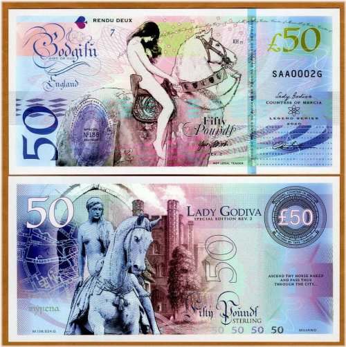 Lady Godiva £50 Polymer Note
