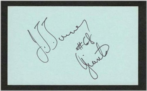 J.T. Turner NY Giants Autographed Index Card