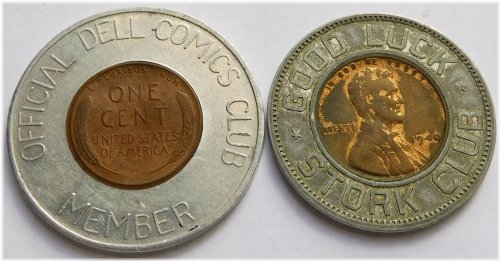 Dual Vintage Encased Pennies Set