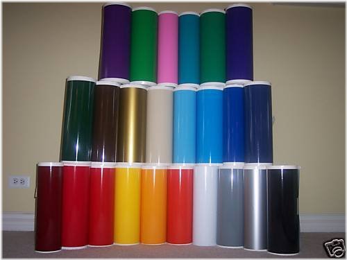 Colorful Vinyl Rolls Set - 12" x 3ft, Self-Adhesive, 22 Rolls in 40 Colors