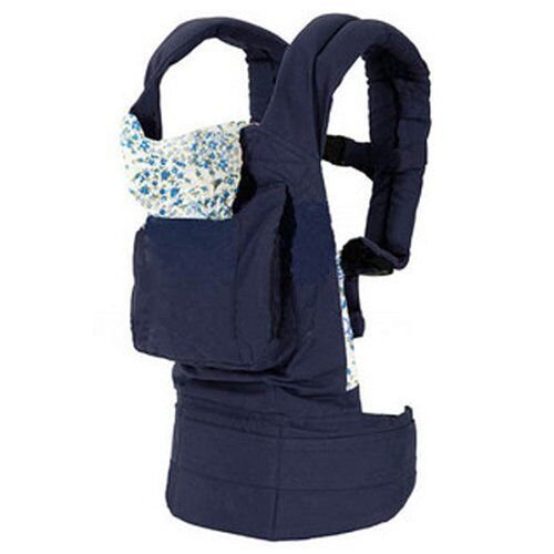 Blue Cotton Infant Comfort Backpack - Buckle Sling Wrap