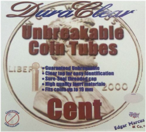 Wheat Duraclear Penny/Cent Coin Tubes - Pack of 100