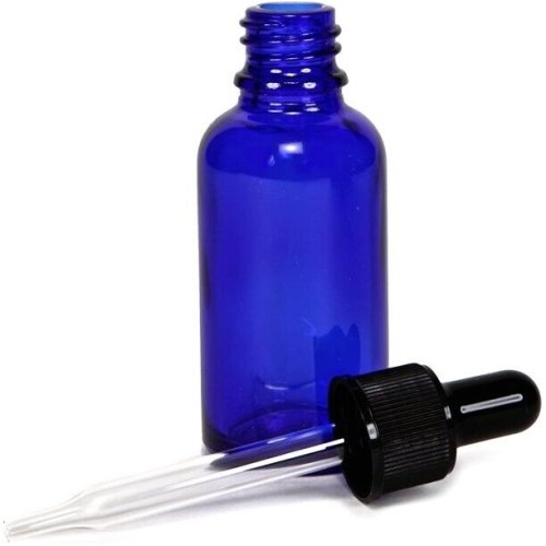 Blue Glass Dropper Bottles for Essential Oils