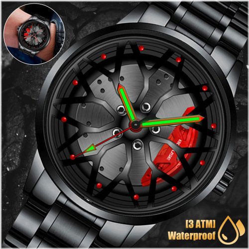 AquaGlow Timepiece: Stainless Steel Quartz Watch for Business and Leisure