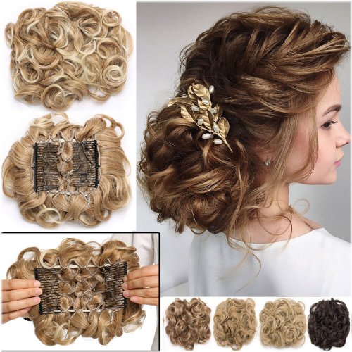 Curly Updo Hair Extension Clip