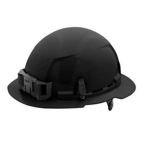 SecurePro Full Brim Helmet with Ratcheting Suspension - Black