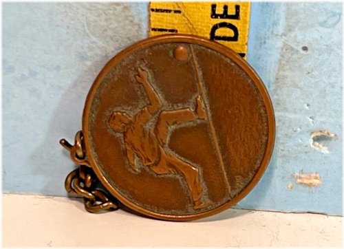 Retro Sports Medallion Key Chain