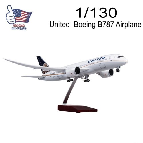 United Airlines Boeing B787 Diecast Model with Voice and LED Lights