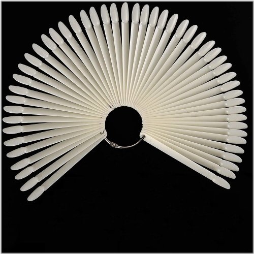 Nail Art Practice Fan Board Set with 50 False Tips and Design Sticks