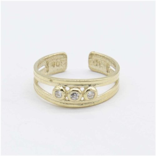 Golden Bezel Toe Ring