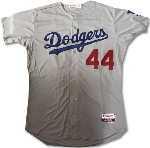 Chris Withrow Dodgers Away Grey Majestic Jersey #44 XL