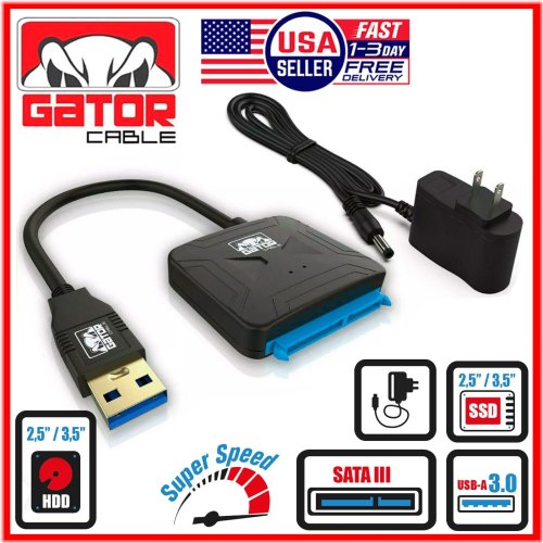 SATA III to USB 3.0 Hard Drive Converter with 12V 2A Power