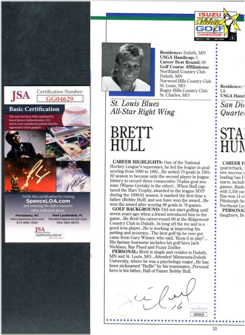 Golf Legends' Authentic Signatures Collection