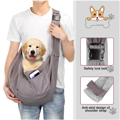 Paws Adventure Pet Sling Backpack for Medium to Large Dogs and Cats