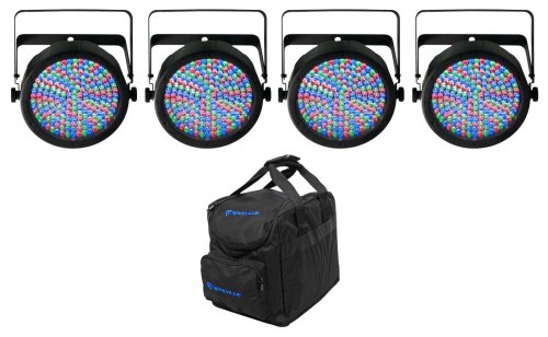 Compact Light Bundle: Slim Par Cans with DJ Lighting Bag