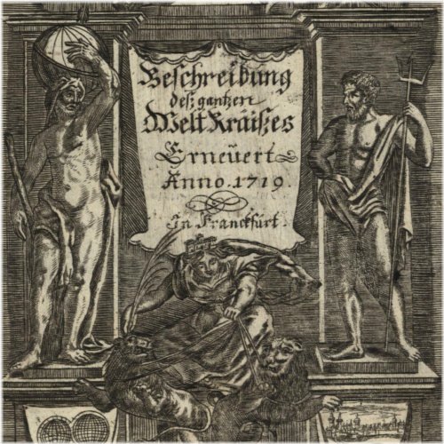 Allegorical Atlas of Cherubs: 1719 Engraved Cartography