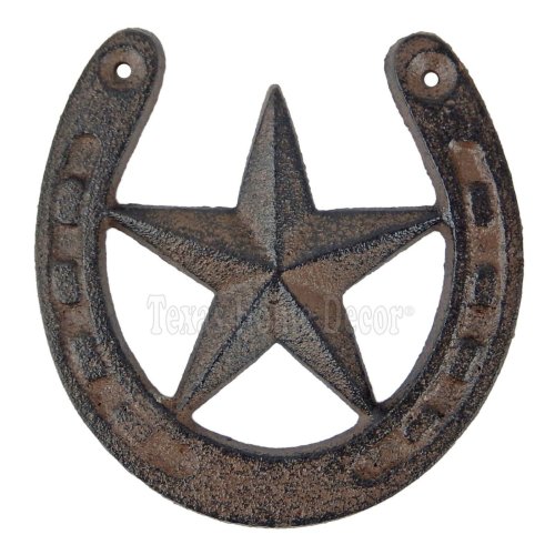 Iron Star Horseshoe Decor