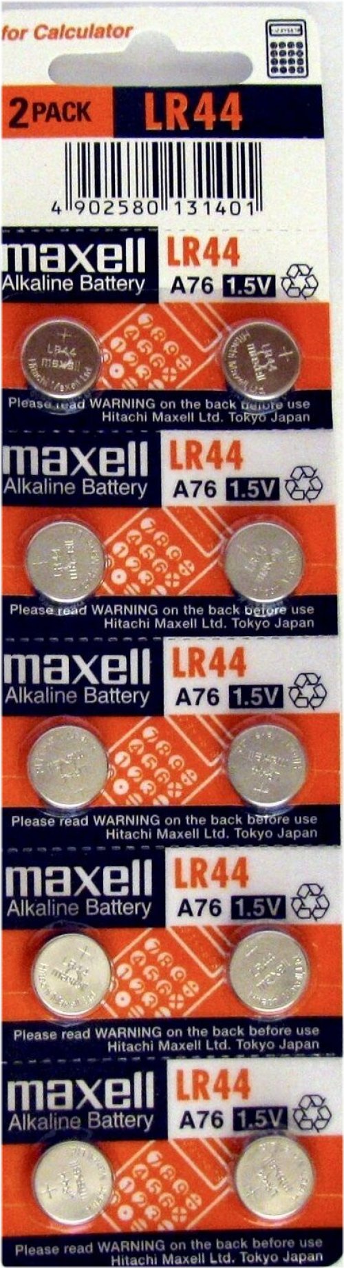 Maxell Alkaline Button Cell Batteries (10-pack)