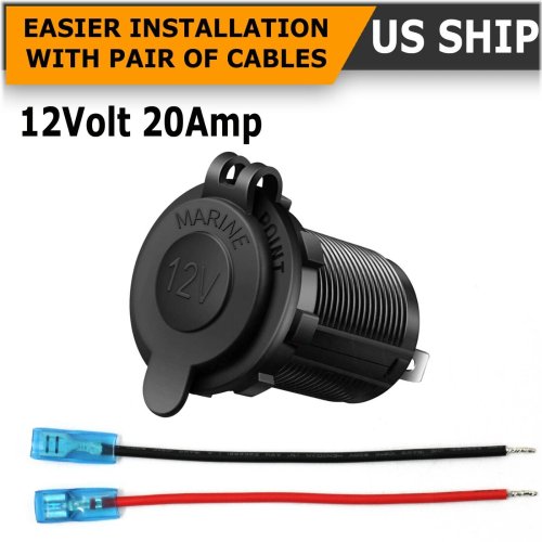 Waterproof 12V Power Plug for Car Electronics