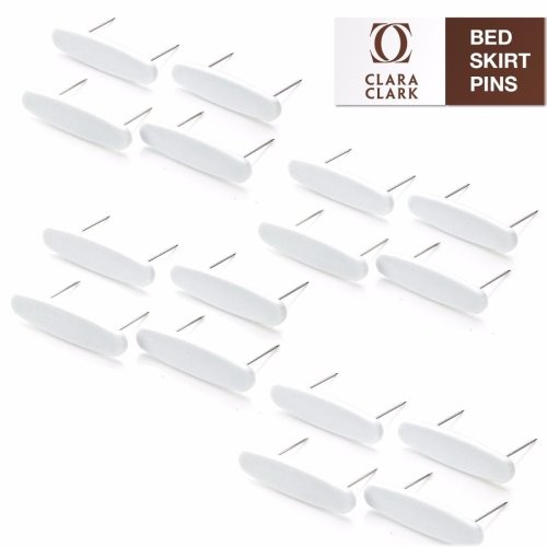 SecureHold Bed Skirt Pins - Set of 16 - Keep Your Bedskirt Neat and Tidy