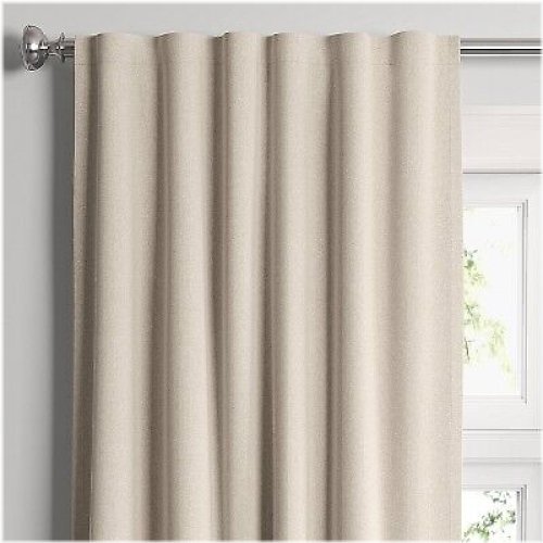 Aruba Brown Linen Blackout Window Curtain Panel